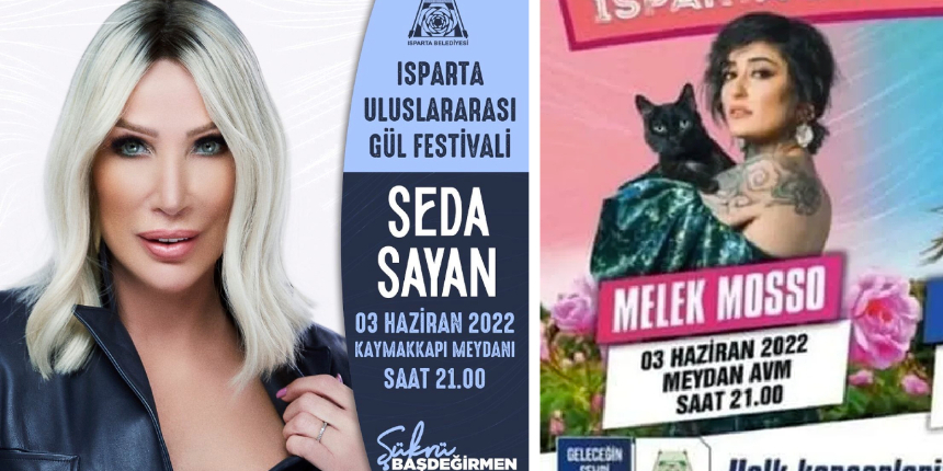 Isparta konseri iptal edilen Melek Mosso'nun yerine Seda Sayan sahne alacak