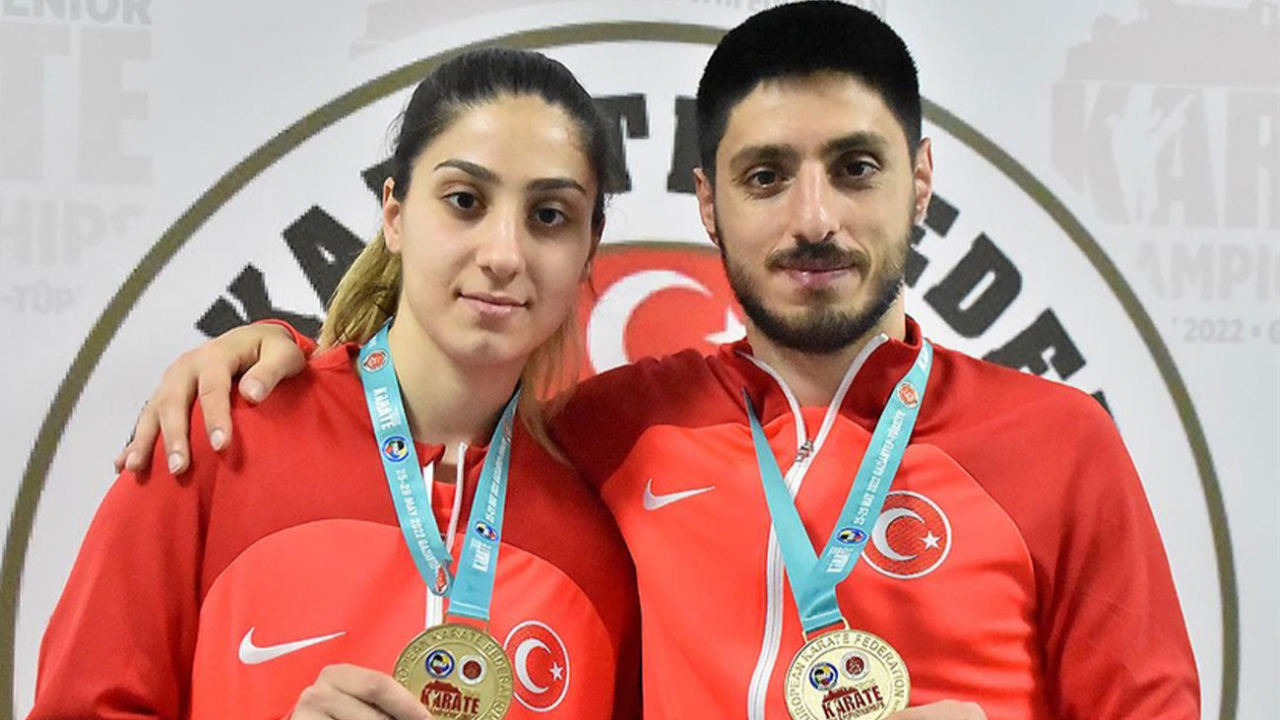 Avrupa Şampiyonası'nda madalya alan karateci kardeşler, Erman ile Eda büyük sevinç yaşıyor