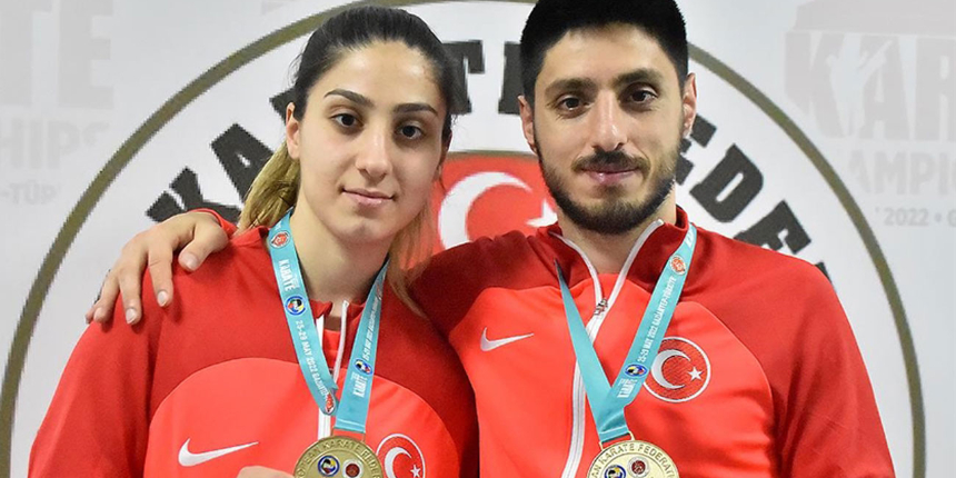 Avrupa Şampiyonası'nda madalya alan karateci kardeşler, Erman ile Eda büyük sevinç yaşıyor