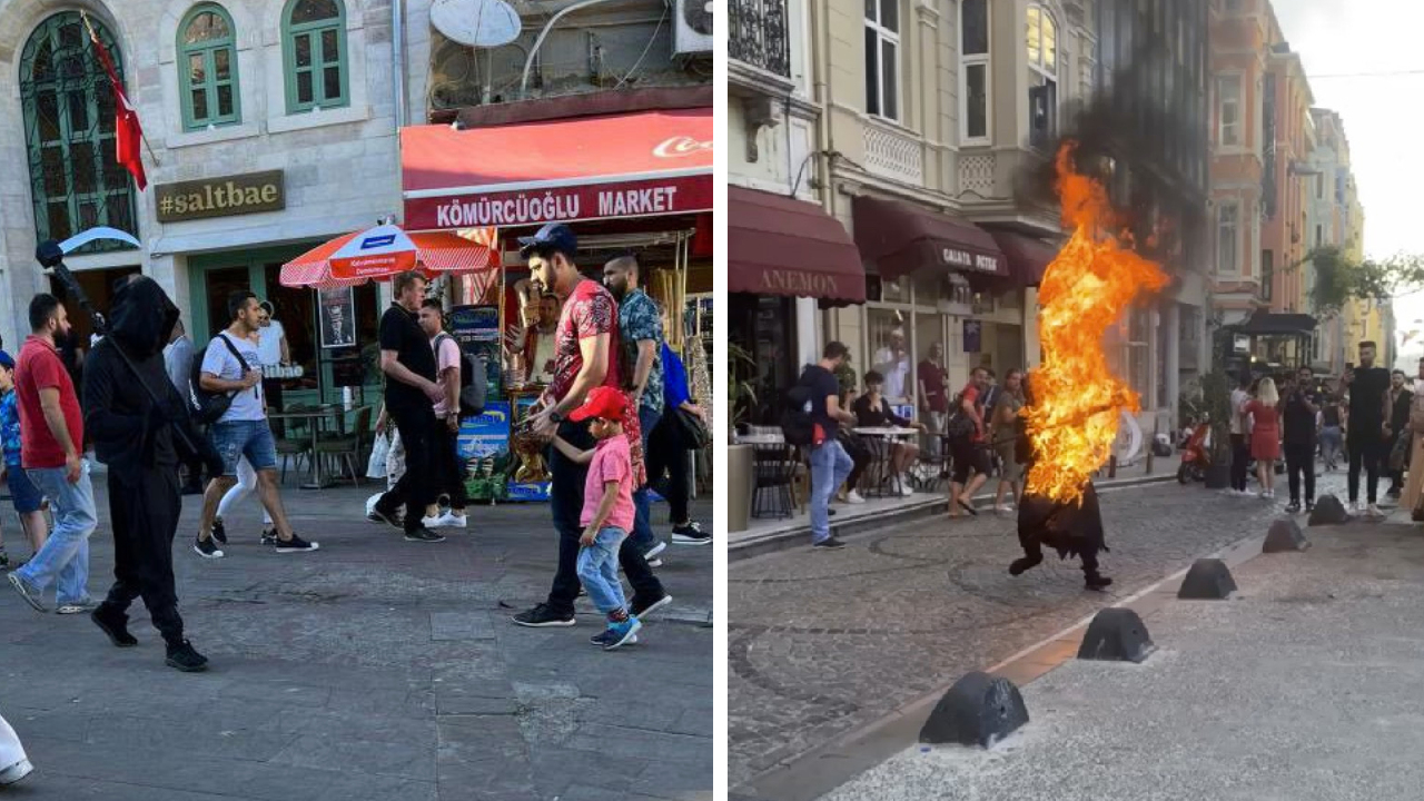 Galata'da tinerle kendini yakan genç, tedavi gördüğü hastanede vefat etti!