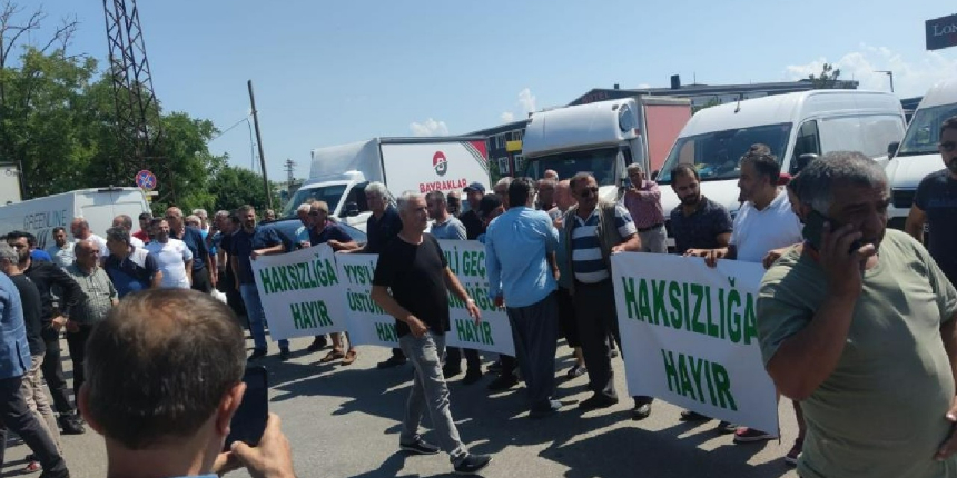 Kapıkule’de tır şoförlerinden eylem