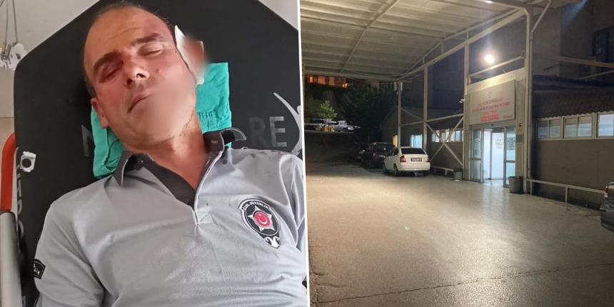 Hasta yakınları dehşet saçtı: 'Bizi neden çıkarıyorsun' diyerek güvenlik görevlisini darp ettiler!