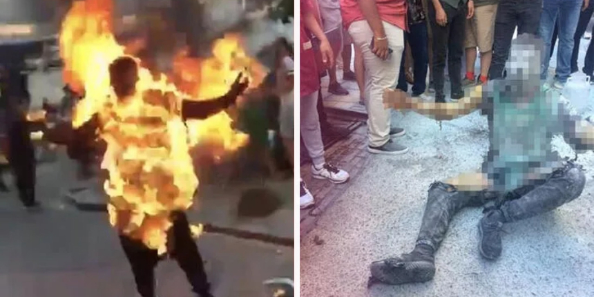 Galata'da kendini yakan gencin Facebook paylaşımı dikkat çekti: Sadece ALLAH!