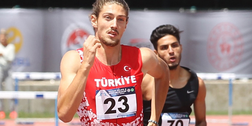 Milli atlet İsmail Nezir, Erzurum'da 400 metrede Türkiye 20 yaş altı rekorunu kırdı
