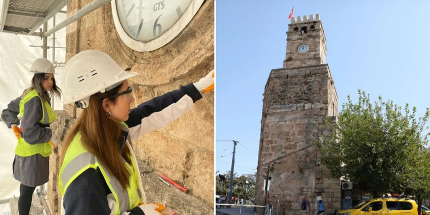 Antalya'daki tarihi 'Saat Kulesi'nde büyük skandal: Restorasyonda ortaya çıktı!