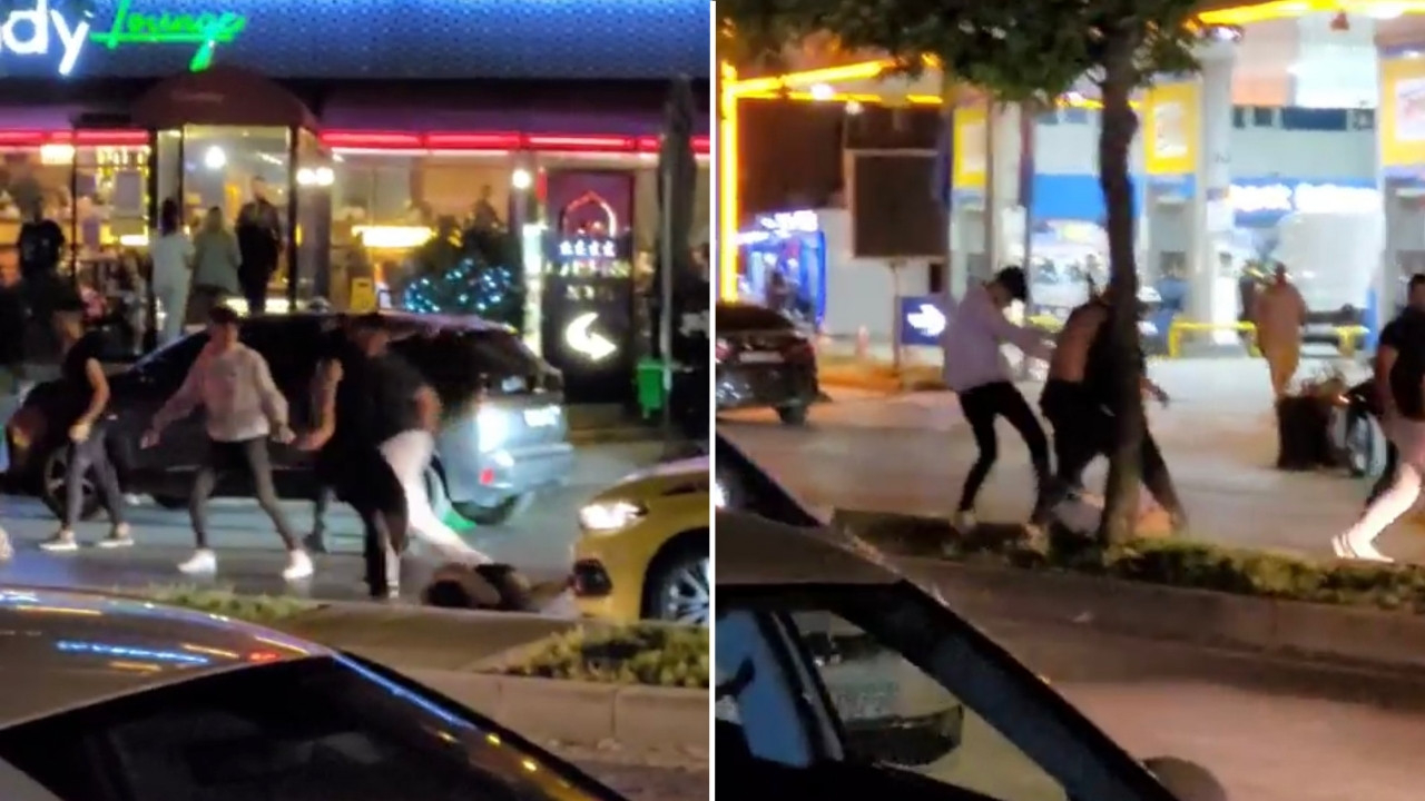 Hesaba itiraz eden gençler sokak ortasında tekme tokat dövüldü! O anlar kamerada...