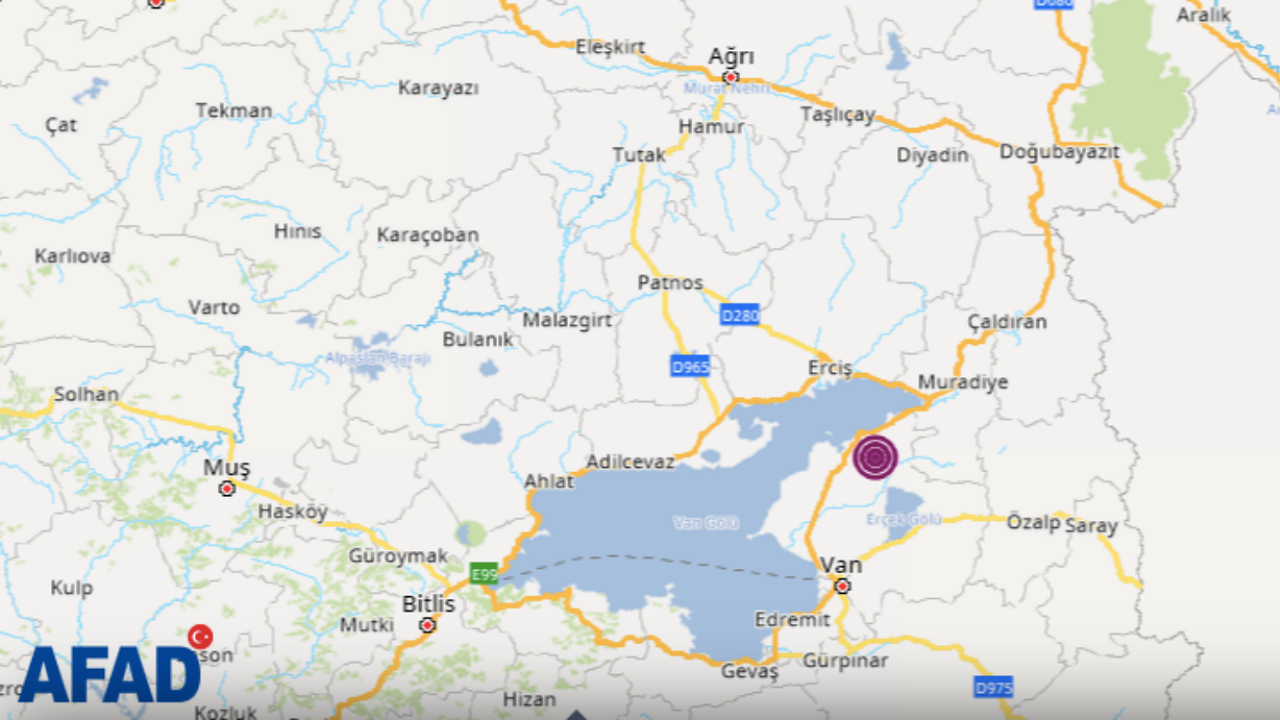 Van'da 4.2 büyüklüğünde deprem!