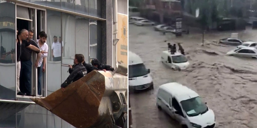 Ankara'da sağanak yağış sele neden oldu: Bir iş yerinden 5 yaralı çıkarıldı, tahliyeler devam ediyor!