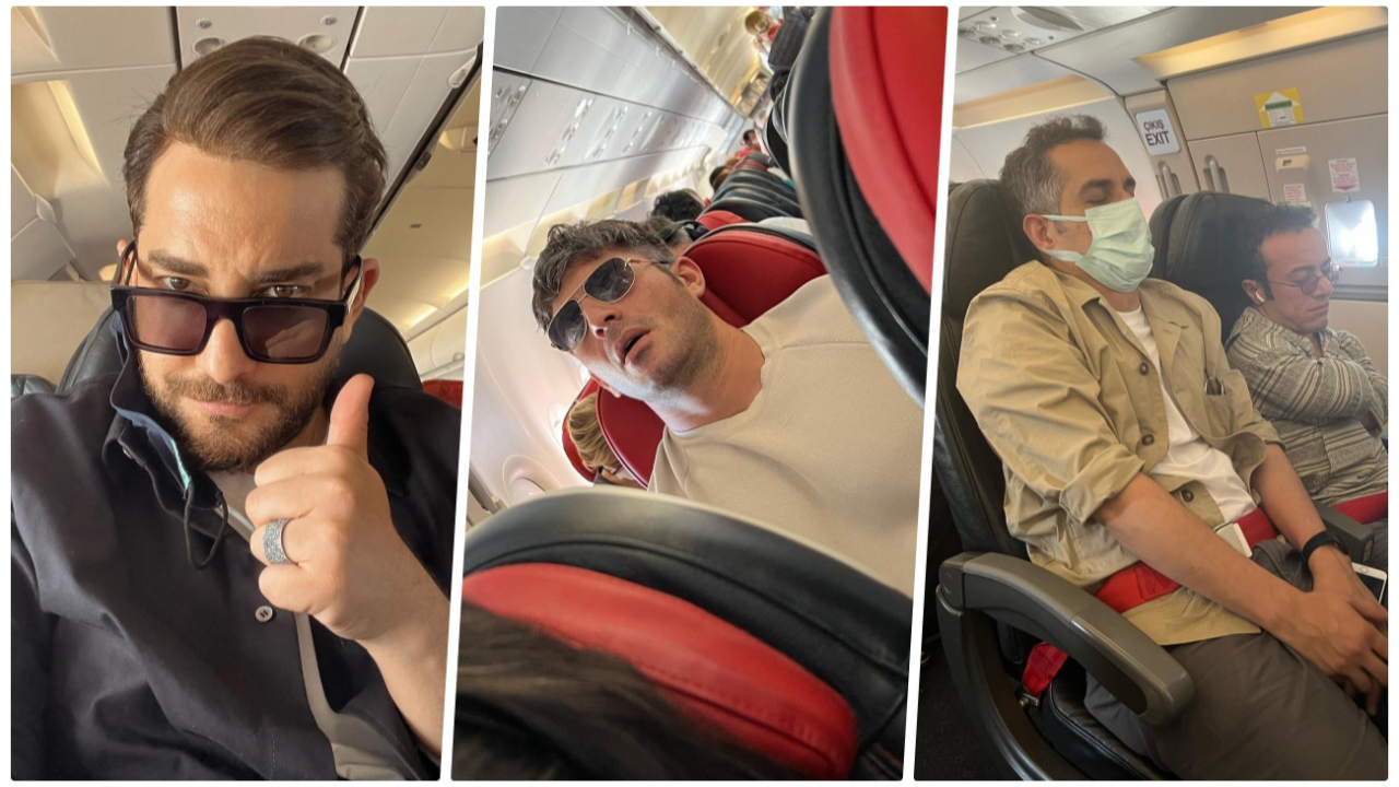 Enis Arıkan, Camdaki Kız ekibinin uçakta gizlice fotoğraflarını çekip yayınladı