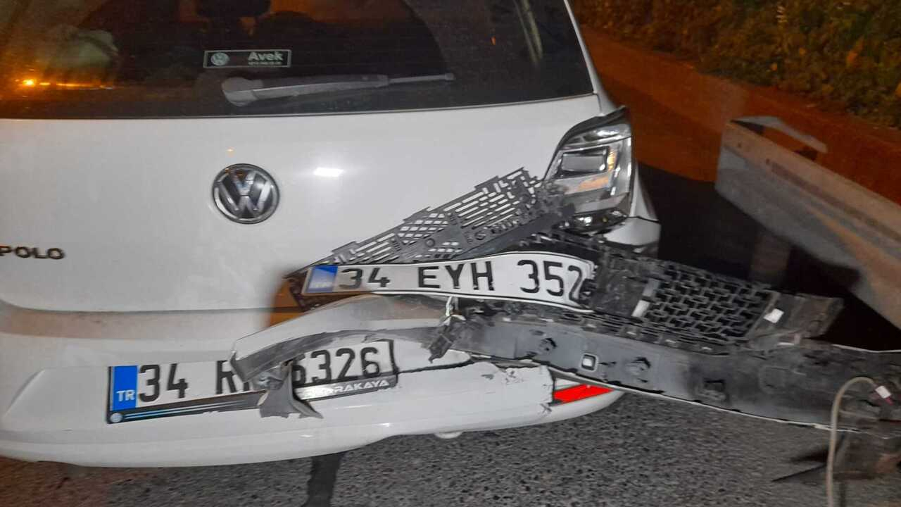 Bayrampaşa bağlantı yolunda kaza! Trafik canavarı plakasını bırakıp gitti