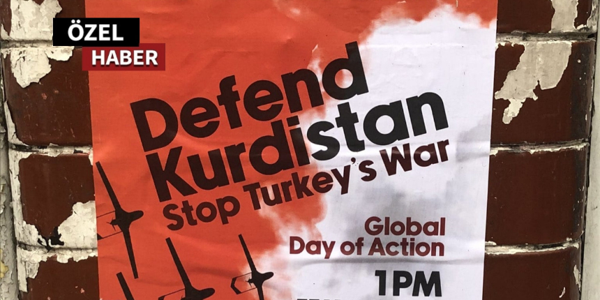 Londra'da Türkiye karşıtı skandal afiş: Teröre açık destek! Dikkat çeken BBC ayrıntısı...