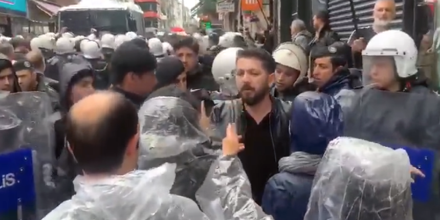 Bakan Soylu açıkladı! İzinsiz yürüyüşte polise yumruk atan kişi HDP Milletvekili Saliha Aydemir çıktı