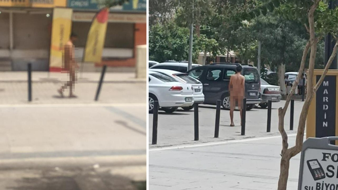 Caddede çırılçıplak yürüdü! Vatandaşların saldırısına uğradı!