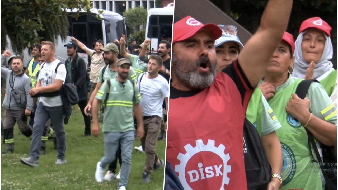 İBB önünde toplanan işçiler eylem yaptı: Sendikaya üye oldukları gerekçesiyle...