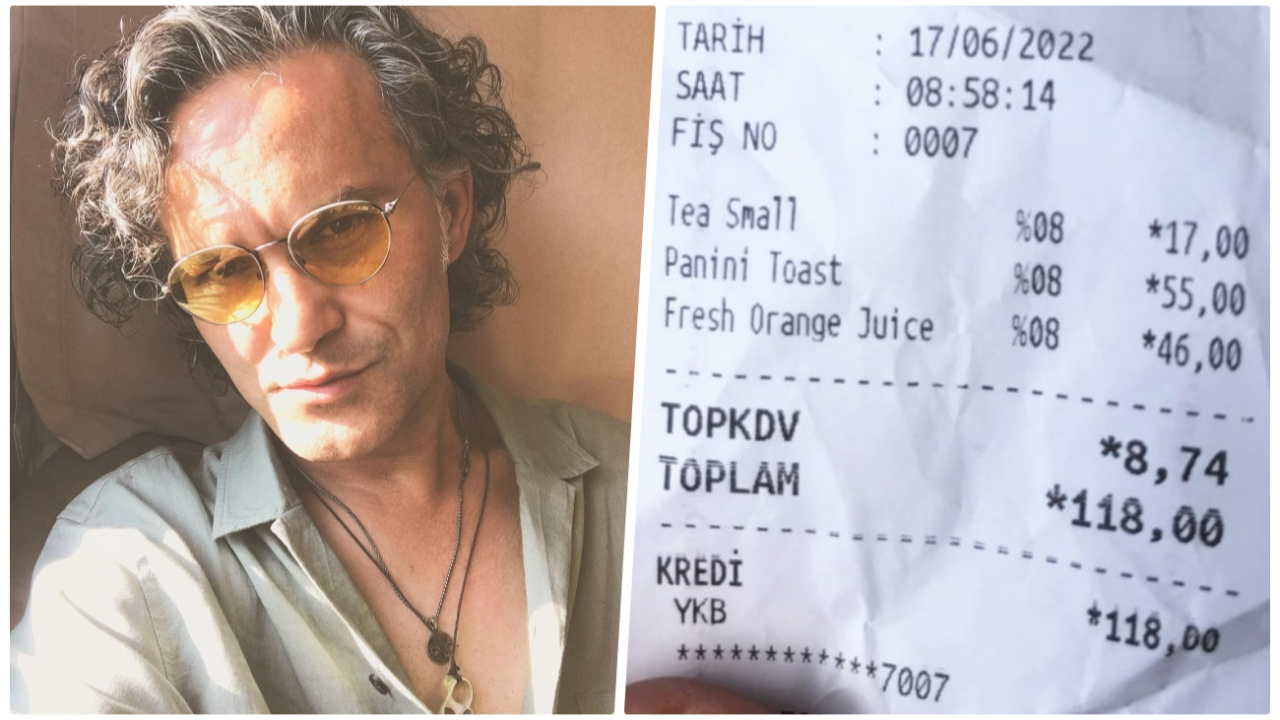Bir bardak çaya 17 lira ödeyen oyuncu Bülent Çolak isyan etti