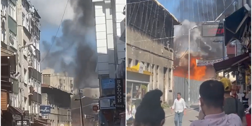 Emniyet'e ait depoda korkutan yangın!