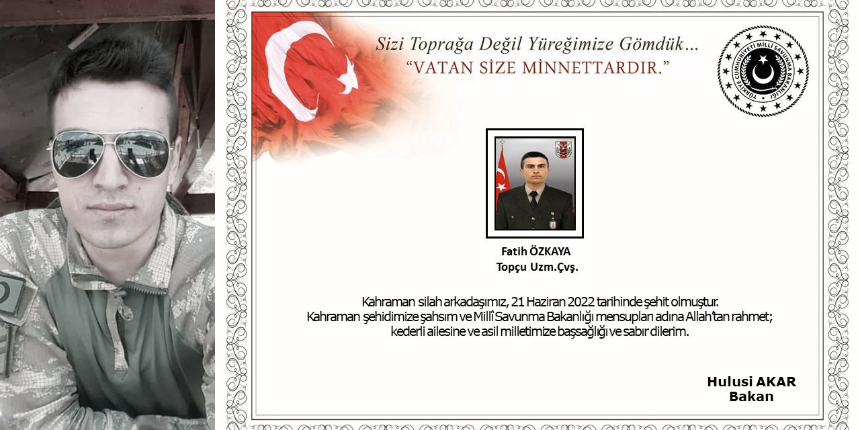 Kıbrıs Türk Barış Kuvvetleri Komutanlığında görevli bir asker şehit oldu