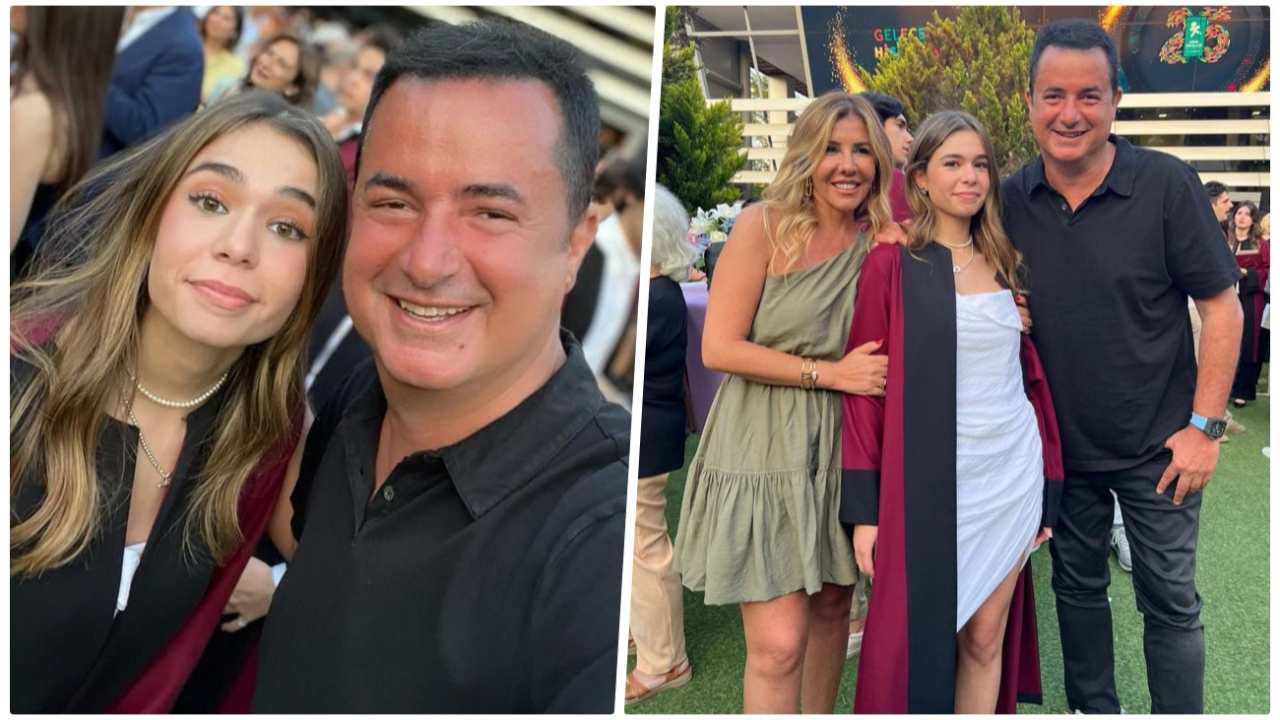 Acun Ilıcalı ile eski eşi Zeynep Yılmaz kızlarının mezuniyetinde bir araya geldi