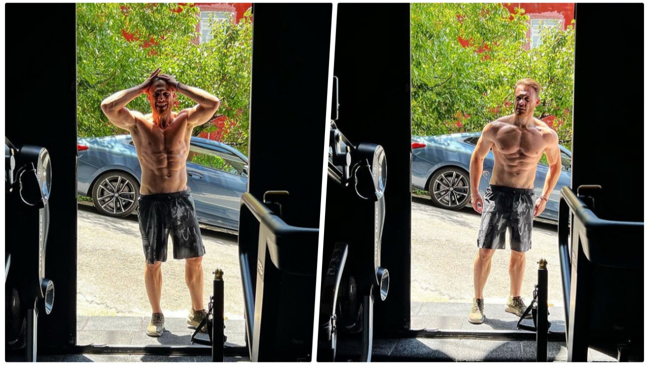 Kerem Bürsin'in spor salonunda çekilen kaslı fotoğrafları Instagram'ı salladı