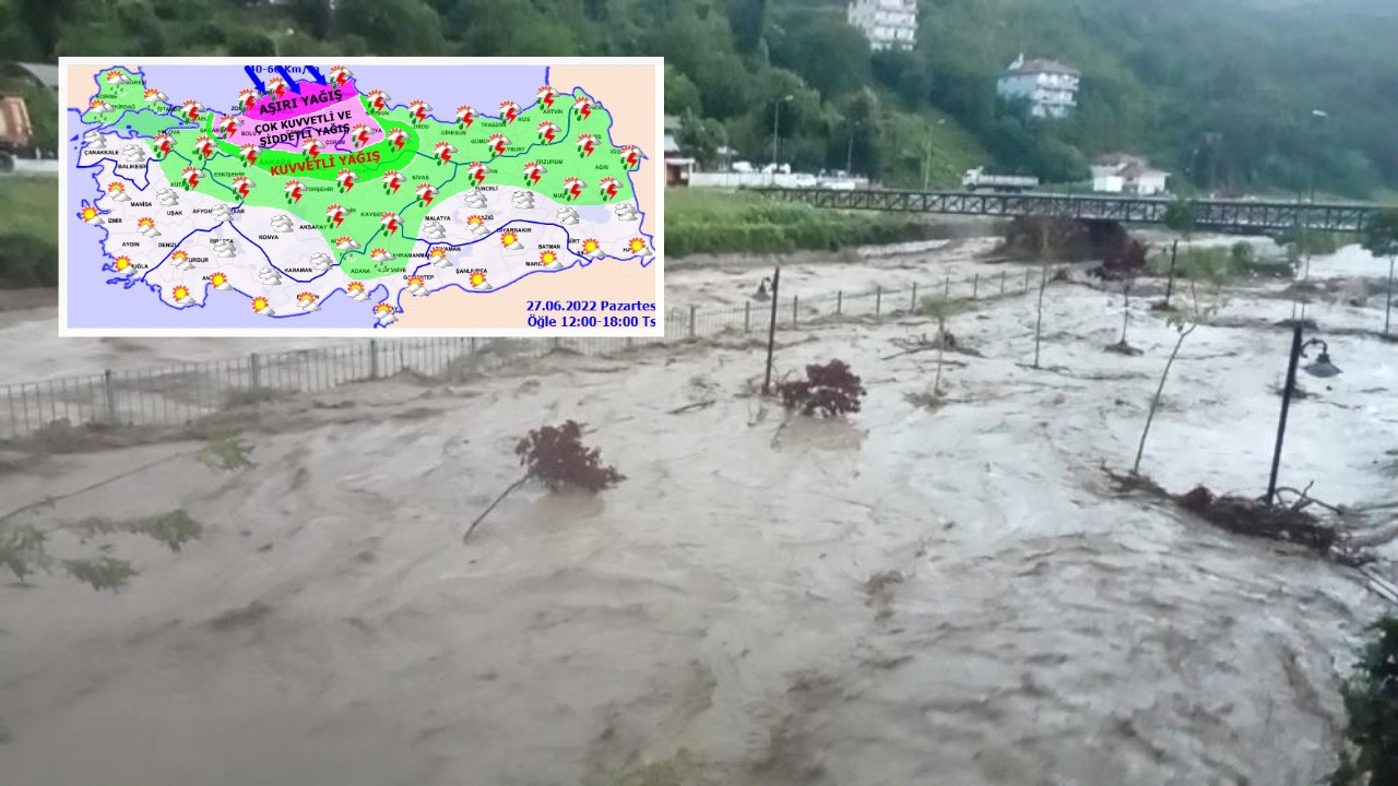 Meteoroloji'den Türkiye geneli kırmızı kodlu sağanak yağış uyarısı: 36 saat sürecek!