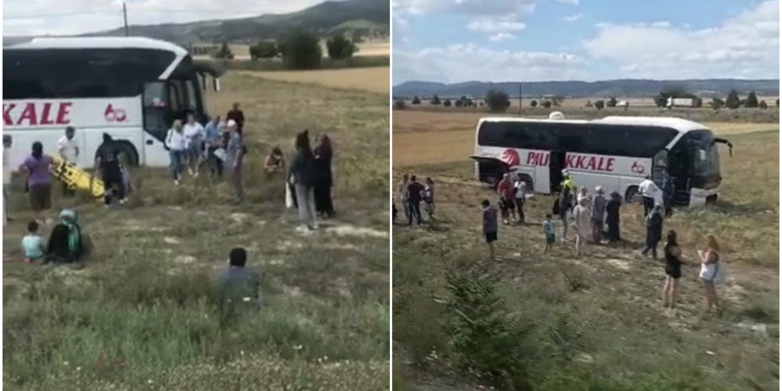 Pamukkale firmasının yolcu otobüsü tarlaya uçtu: Çok sayıda yaralı var