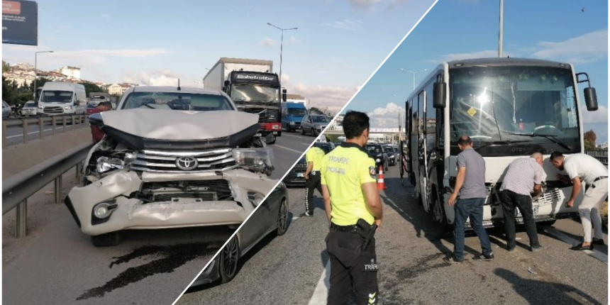Kocaeli'nde feci kaza: 7 araç birbirine girdi