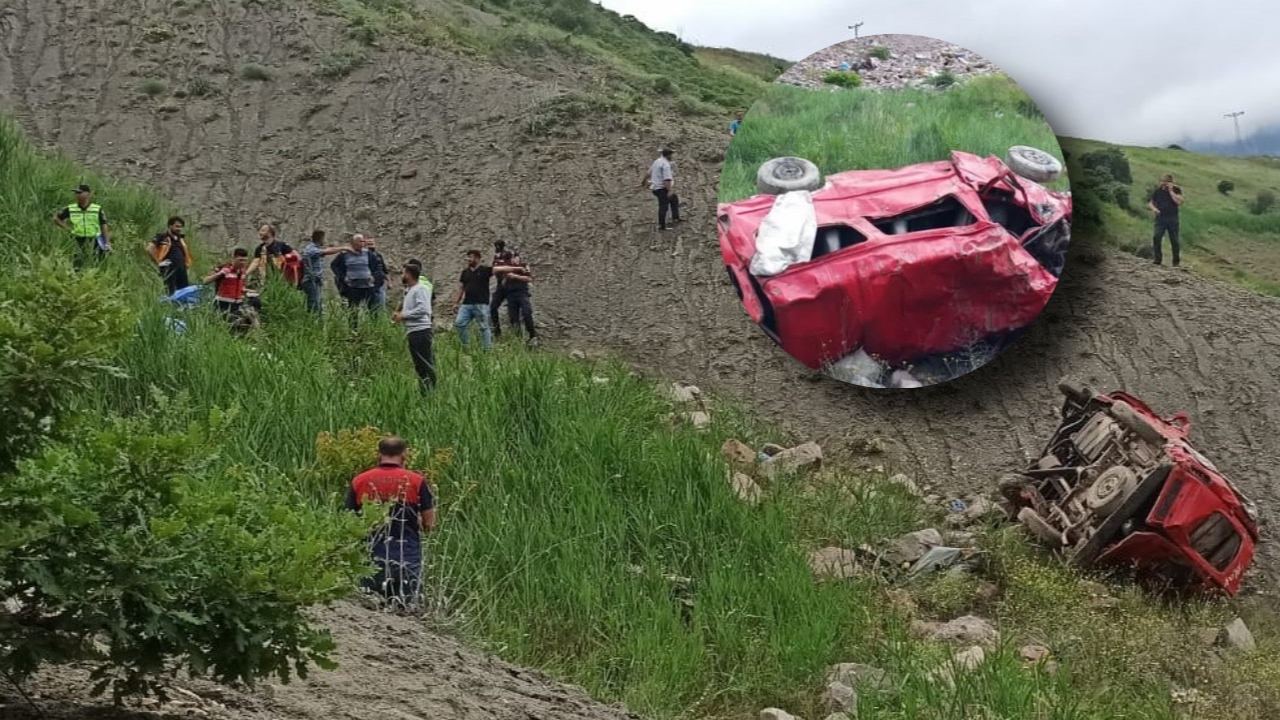 Minibüs uçurumdan yuvarlandı: 1'i çocuk 4 kişi hayatını kaybetti! Yer: Tokat...
