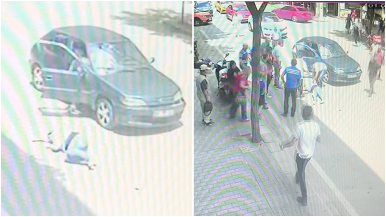 Otomobilin hızla çarptığı kadın yerde metrelerce sürüklendi