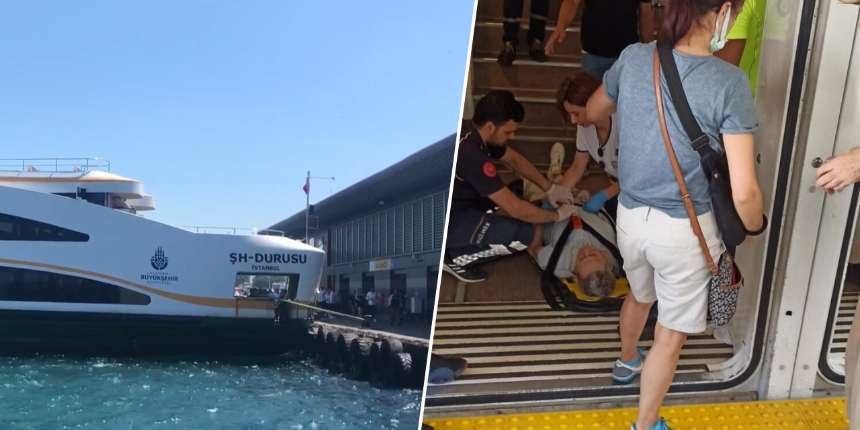 İstanbul'da şehir hatları vapuru iskeleye çarptı! Çok sayıda yaralı var! İşte ilk görüntüler...