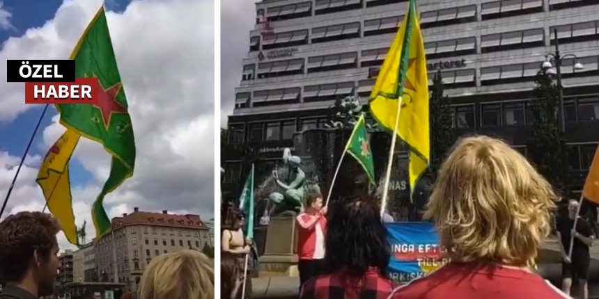 İsveç PKK'ya desteğe hala devam ediyor! Bölücü örgüt yandaşları yine gösteri düzenledi