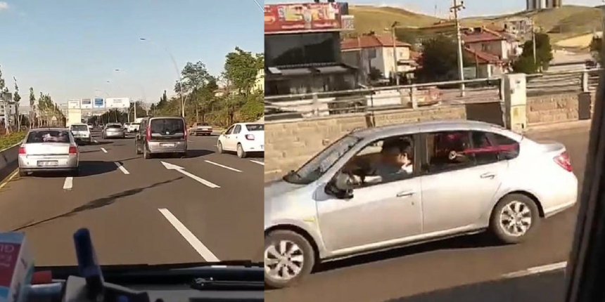 Vakaya gitmeye çalışan ambulansın zor anları kameraya böyle yansıdı: Düğün konvoyu yol vermedi