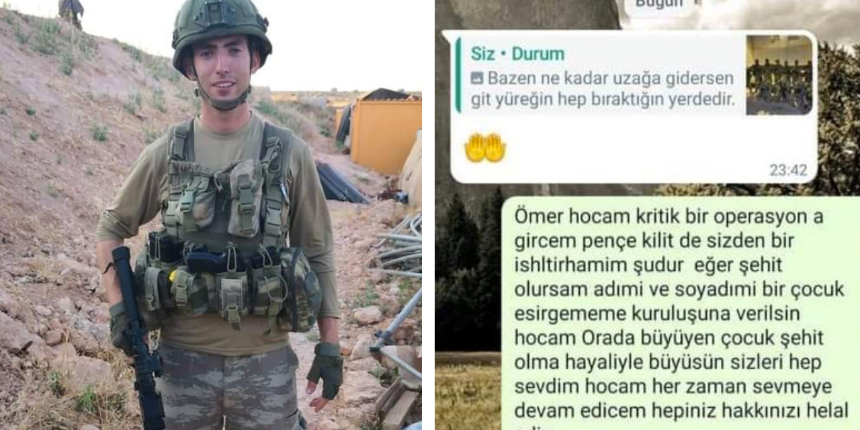 Pençe-Kilit bölgesinde şehit olan Enes Özgül'ün vasiyeti yürekleri dağladı
