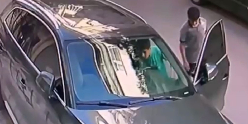 12 yaşlarında iki çocuk lüks aracı çalıp ortalığı birbirine kattı