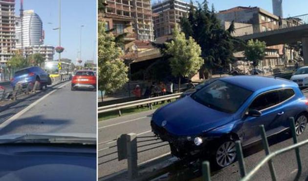 Otomobil metrobüs yoluna girdi! Seferler aksıyor