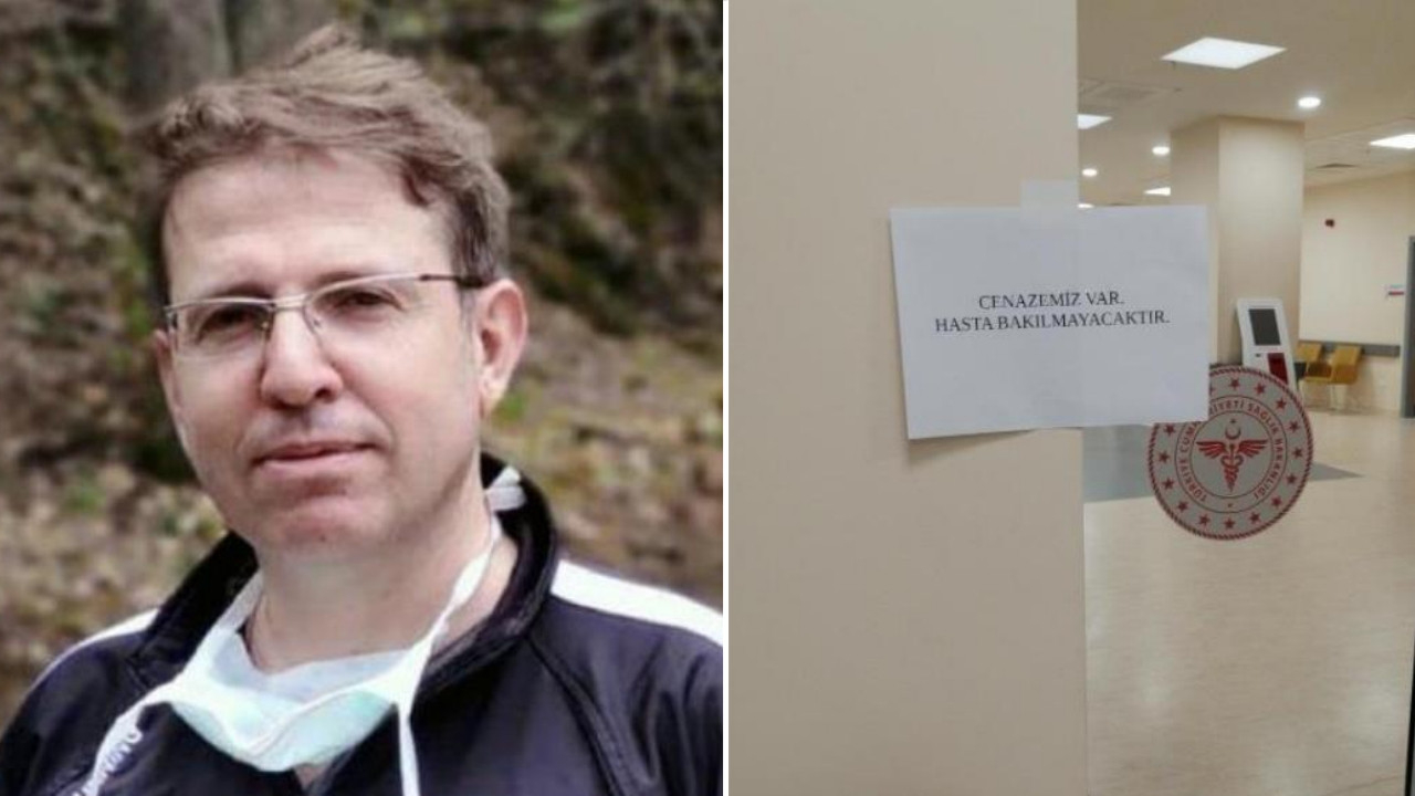 Günün en acı fotoğraf karesi: Doktor Ekrem Karakaya'nın öldürüldüğü kliniğin kapısına 'Cenazemiz var' yazısı asıldı...