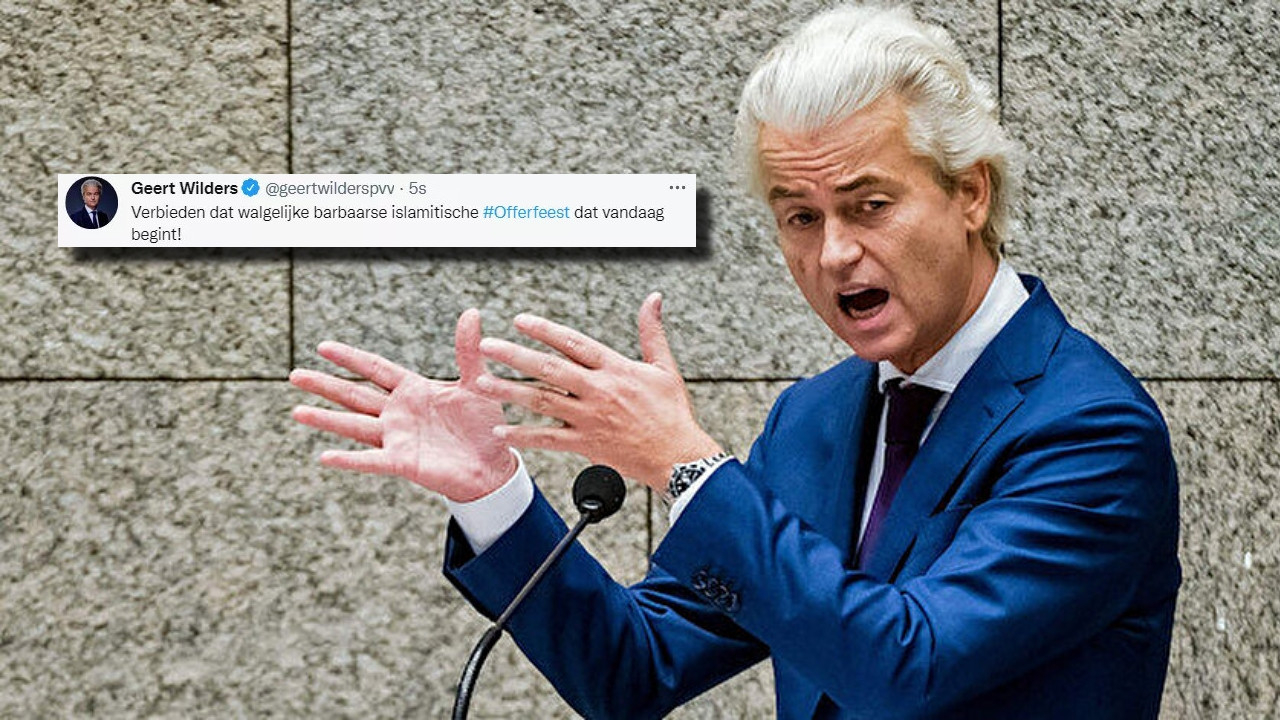 İslam düşmanı Wilders'tan yeni skandal: Kurban Bayramı paylaşımına tepki yağıyor!