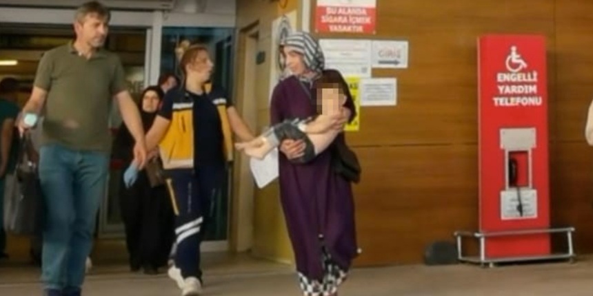 1 yaşındaki Yiğithan bebek çamaşır suyu içti