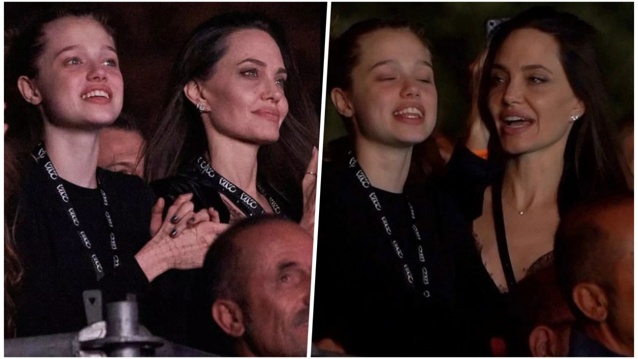 Angelina Jolie kızı Shiloh ile gittiği Maneskin konserinde eğlenceli anlar yaşadı