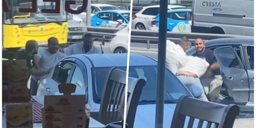 Borcunu ödemeyen adamı herkesin gözü önünde darbedip kaçırdılar