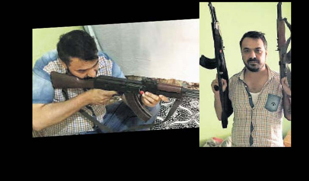 Büyük abi Erhan Tuncel'den kalaşnikoflu poz!