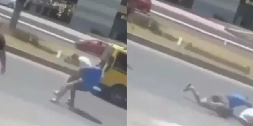 Güreşçi tartıştığı kişiyi tek hareketle bayılttı! Bayılan sürücünün hayati tehlikesi bulunuyor