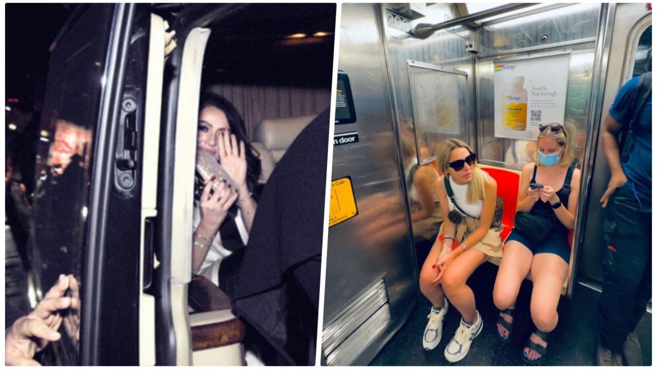 Türkiye'de VIP araçtan inmeyen Hadise, Amerika'da metroya bindi