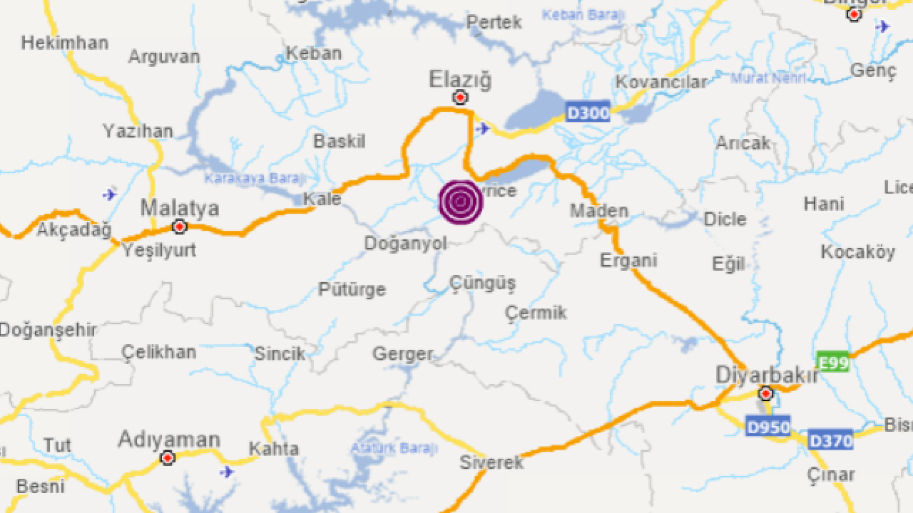 Elazığ'da 3.8 büyüklüğünde deprem