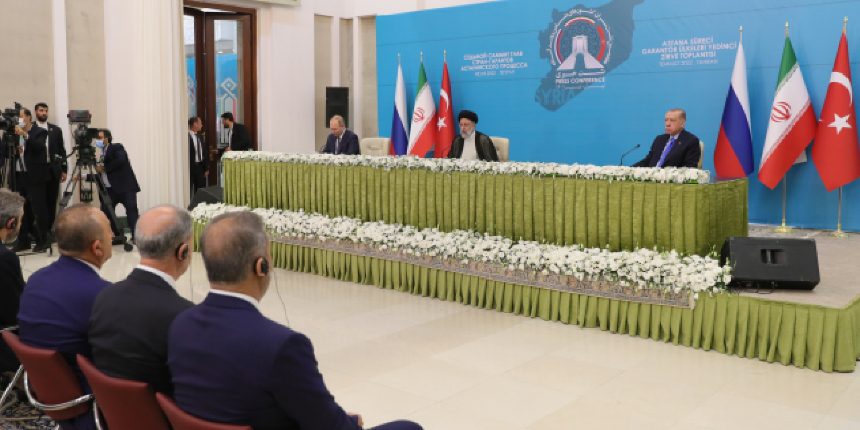 Cumhurbaşkanı Erdoğan, Putin ve Reisi'den kritik zirve sonrası ortak basın toplantısı