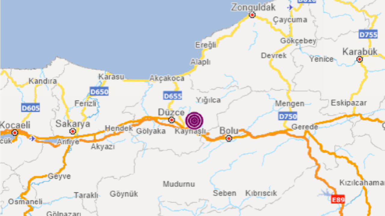 Düzce’de 4.2 büyüklüğünde deprem meydana geldi