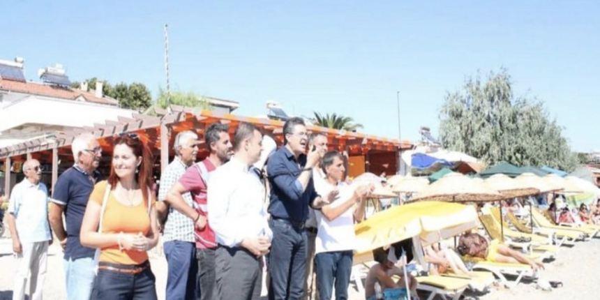 CHP'li heyetin sahilde yaptığı miting çağrısı tepki çekti!