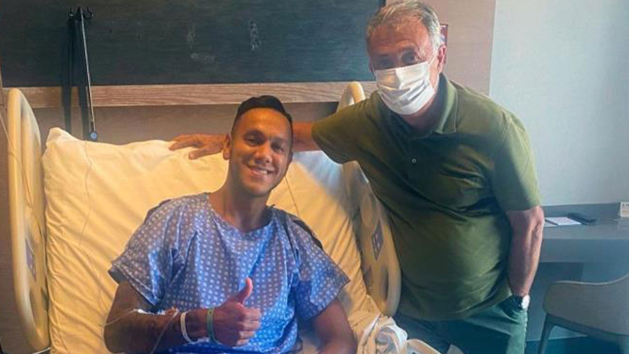 Beşiktaş Başkanı Ahmet Nur Çebi, Josef’e geçmiş olsun ziyaretinde bulundu