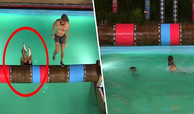 Survivor’da Serhat Akın sert düştü! / VİDEO