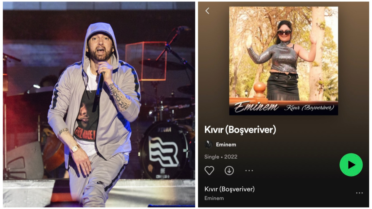 Spotify'dan görülmemiş hata! Eminem'in listesine yanlışlıkla eklenen Türkçe şarkı sosyal medyada gündem oldu