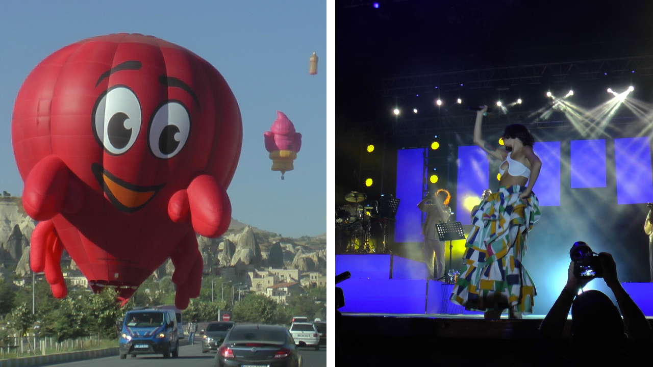 Kapadokya Balonfest tüm heyecanı ile devam ediyor! Gündüzü ayrı, gecesi ayrı renkli